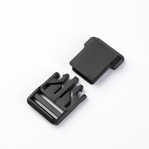 Hebilla de plástico de 25mm ajustable para bolsos, mochilas, cascos, bolsos de hombro, color sólido, negro, J1103-25 - Product Image 2