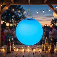 Lámpara Colgante Esférica LED de 15 cm, IP65 Impermeable, 16 Colores Cambiantes, Bola Colgante para Hotel, Cafetería, Alquiler para Eventos