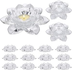 Clear Lotus Design Petit <span class=keywords><strong>Bougeoir</strong></span> Maison Table De Mariage Votive Titulaire pour Noël et la Saint-Valentin - Product Image 1