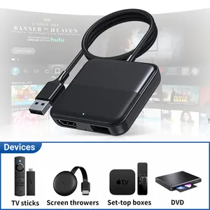 Ottocast New CarPlay Home TV box Sortie d'entrée HDMI Dongle multimédia Car TV Mate TV Stick Adapter