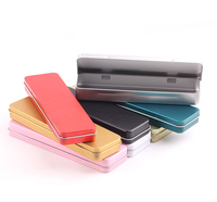 Boîte en métal rectangulaire personnalisée avec logo OEM, emballage promotionnel, boîte à crayons pour étudiants et enfants, boîte en étain pour stylos