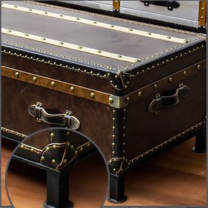 <span class=keywords><strong>Mesa</strong></span> <span class=keywords><strong>de</strong></span> Centro Vintage Hecha a Mano con Cajones <span class=keywords><strong>de</strong></span> Almacenamiento, <span class=keywords><strong>Mesa</strong></span> <span class=keywords><strong>de</strong></span> Café con Cajones <span class=keywords><strong>de</strong></span> Almacenamiento, Baúl <span class=keywords><strong>de</strong></span> Almacenamiento <span class=keywords><strong>de</strong></span> Cuero con Tachuelas - Product Image 4