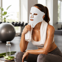 Masque LED à lumière rouge SUNGLOR SGMSKPT, design portable et rechargeable, équipement de bien-être pour usage domestique, fournisseur OEM ODM