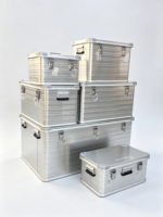 Coinnets de superposition robustes en aluminium pour boîtes industrielles, OEM/ODM disponibles, capacité 240L, résistants aux intempéries IP64, finition haute brillance