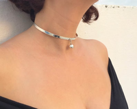 Populaire bijoux fins Sexy Punk clavicule chaîne 925 ruban femmes perle forme chaîne Chokers collier bijoux