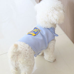 Cute Plaid Collar Vest For <b>Small</b> Dogs Pink Blue Yellow Polyester Pet Clothes Bichon Frise Pomeranian Dog Apparel - Product Image 3