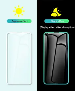 Protecteur d'écran lumineux en <span class=keywords><strong>silicone</strong></span> multicolore phosphorescent 9h en verre trempé pour <span class=keywords><strong>Iphone</strong></span> 11 12 13 14 Pro Max - Product Image 2