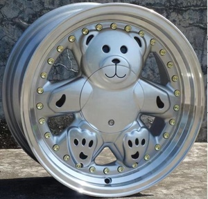 Commercio all'ingrosso 15 x8j ET 25 4 x10 0/114.3 argento modificato Little bear ruote per autovetture per Mini auto mags 5 x100/114.3 - Product Image 2