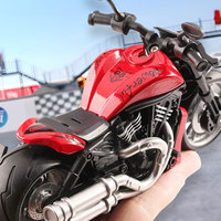 Modèle de moto de course miniature à l'échelle 1:12, construction en alliage et plastique avec fonction de recul, lumières et effets sonores