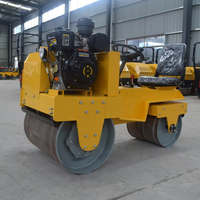 Compacteur routier vibrant à double tambour QIYUN Machinery, prix abordable, 1, 2, 3 et 4 tonnes, avec moteur