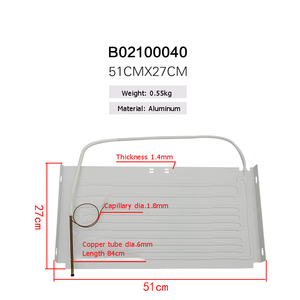 B02100036 36X23cm Refrigerador Mini Evaporador plano Roll Bond Plate para refrigerador para congelador con capilar - Product Image 6