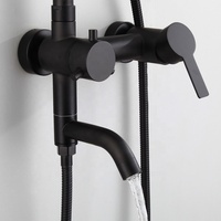 Ensemble de douche noir pour salle de bain, mitigeur de douche