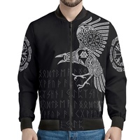 Vestes Personnalisées Guerrier Aztèque Mexicain Vestes pour Hommes Blouson Bomber Léger avec Logo Personnalisé Manteaux Décontractés Coupe-Vent avec Fermeture Éclair
