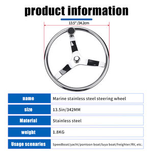 Volante <span class=keywords><strong>de</strong></span> Barco <span class=keywords><strong>de</strong></span> Acero Inoxidable <span class=keywords><strong>de</strong></span> 3.5 Pulgadas, Accesorio <span class=keywords><strong>de</strong></span> Control Hidráulico Marino - Product Image 2