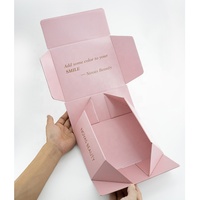Mini boîte d'expédition rose kraft biodégradable quantité minimale de commande bas bon prix petite boîte cosmétique ondulée imprimée personnalisée pour crème pour les yeux de soins de la peau
