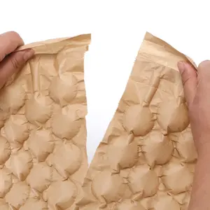 Papel de embalagem 100% biodegradável para embalagens logísticas, alta qualidade, materiais PBAT + PLA, almofada de ar, filme de bolha, papel envoltório