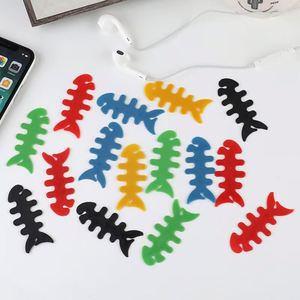 X919 Organizador de Cables de Silicona en Forma de Espina de Pescado, Enrollador de Cables para Auriculares - Product Image 2