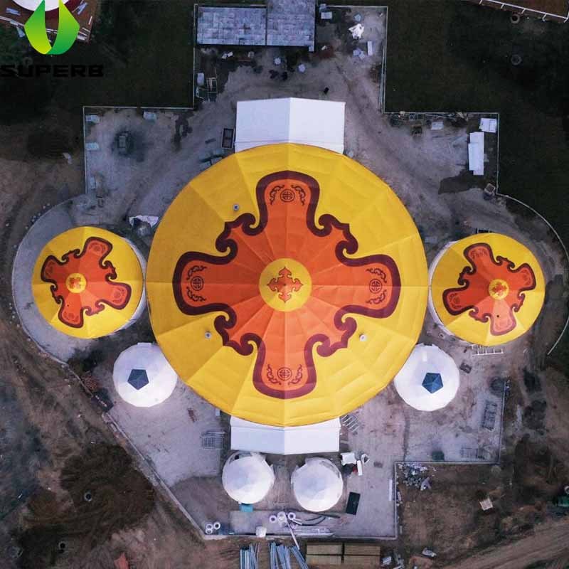 Customized 30m Mongolian Yurt Restaurant Tent