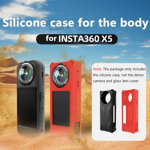 เคสซิลิโคนป้องกัน AMPHO + ฝาครอบเลนส์ + สายคล้องคอสำหรับกล้องแอคชั่น Insta 360 One X5 - Product Image 5