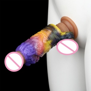 SHAZ Funda de silicona suave para pene, tipo manga de fantasía, con diseño abierto, para retrasar la eyaculación, juguete sexual para parejas - Product Image 1