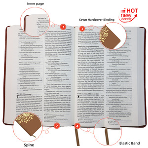 Papel gofrado de cuero PU suave PLA de moda Popular de alto nivel Mini verso de la Biblia religioso cristiano católico - Product Image 3