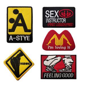 Sex Education First Lesson Custom 3D Lace Embroidery Patches for Hats & <b>Clothing</b> <b>Accessories</b> - Product Image 1
