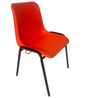 Chaise de bureau empilable en plastique PP avec connecteur, chaise de formation, chaise d'auditorium pour assise en rangée
