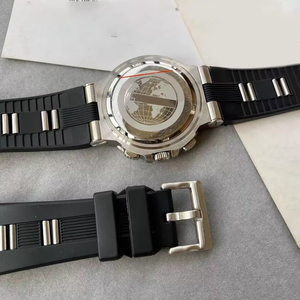 BV Style VELOCISSIMO 40mm Chronograph Sports <b>Watch</b> Mechanical Sapphire Crystal Hip Hop <b>Rubber</b> Strap Pin Buckle wristwatch - Product Image 6