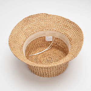 Sombrero de <span class=keywords><strong>Paja</strong></span> Rafia para Mujer, Estilo Coreano, Moderno y Versátil, Estilo Japonés, Verano, Delgado, Protector Facial, Tejido, para Playa y Uso Diario - Product Image 3