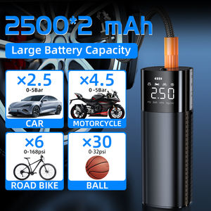 무선 디지털 화면 디스플레이 전기 금속 자동차 타이어 펌프 무선 타이어 공기 압축기 LED 램프와 휴대용 휠 팽창기 - Product Image 3