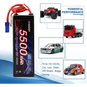 Pin Xe Hơi 11.1V HD 3S 5500MAh 120C RC Lithium Ion Có Thể Sạc Lại Với Bảo Hành 1 Năm