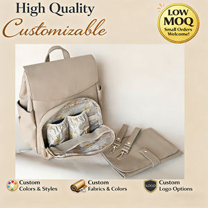 Sac à dos à langer tendance 2026 en cuir PU haut de gamme, imperméable, avec poche isotherme, grande capacité, pour <span class=keywords><strong>maternité</strong></span> et soins de bébé - Product Image 1