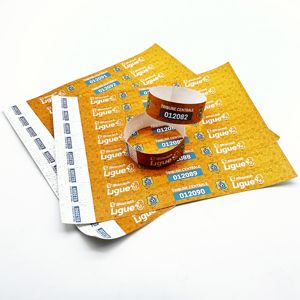 Pulsera Tyvek de papel de color neón barata/pulseras de plástico promocionales RFID personalizadas - Product Image 6