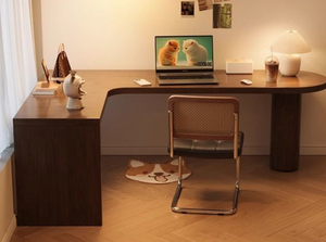 Bureau d'étude pour chambre à coucher, <span class=keywords><strong>table</strong></span> d'angle en bois massif, bureau mural - Product Image 3
