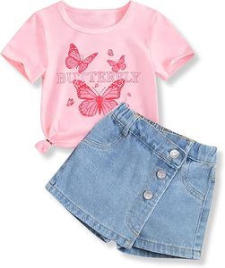 Conjunto de Ropa Casual de Verano para Bebé Niño, Camiseta + Jeans, 2 Piezas, Disfraz Infantil, Pantalones de Mezclilla para Niñas, Traje de Dos Piezas para Niños - Product Image 2