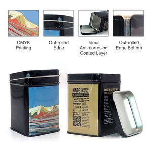 Wholesale <strong>Tea</strong> <strong>Tins</strong> for Loose <strong>Tea</strong> Custom Logo Rectangle Coffee Matcha <strong>Tin</strong> Canister <strong>Tea</strong> <strong>Caddy</strong> <strong>Tin</strong> Can Packaging - Product Image 3