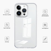 Étui de téléphone portable transparent en TPU souple de 2,0 mm résistant aux chocs pour iPhone pour Samsung Google pour Huawei pour One Plus Infinix