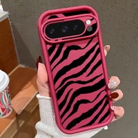 Coque de téléphone souple antichoc en TPU avec design animalier noir minimaliste peint à la bombe pour Google Pixel 8 et 8A