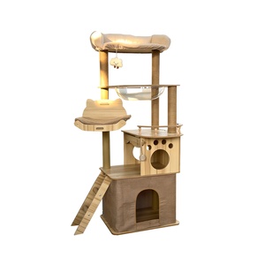 Hochwertiges Indoor-Katzen-Klettergerüst, Katzenturm, mehrstöckiges Katzenappartement und Katzen-Villa - Product Image 1
