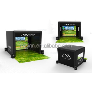 Tienda inflable hinchable, pantalla de proyección, campo de Golf, estera para golpear, casa inflable con puerta, recinto para Simulador de Golf - Product Image 6