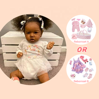 Boneka Bayi Reborn Magnetik Mulut Hitam Lifereborn Precious Moments Berbobot Full Vinyl 22 Inci