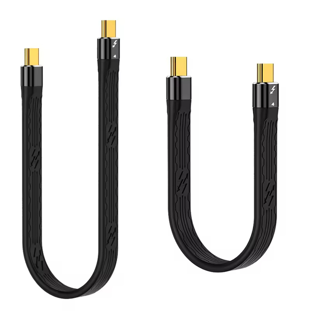 JILIAN Super Speed 40Gbps 8K HD Audio Transfer PD 100W TPE USB-C Type-C Male Data Cable for Camera Durable FPC 13CM 22CM