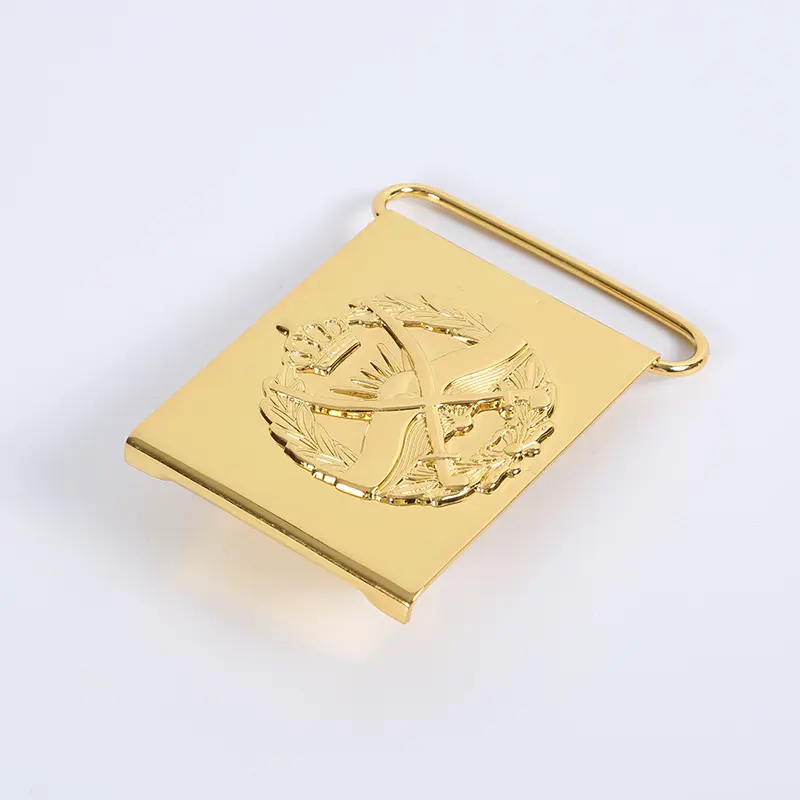 Custom High Quality Gold Metal Canvas Belt Buckle For Jordanian National Defence