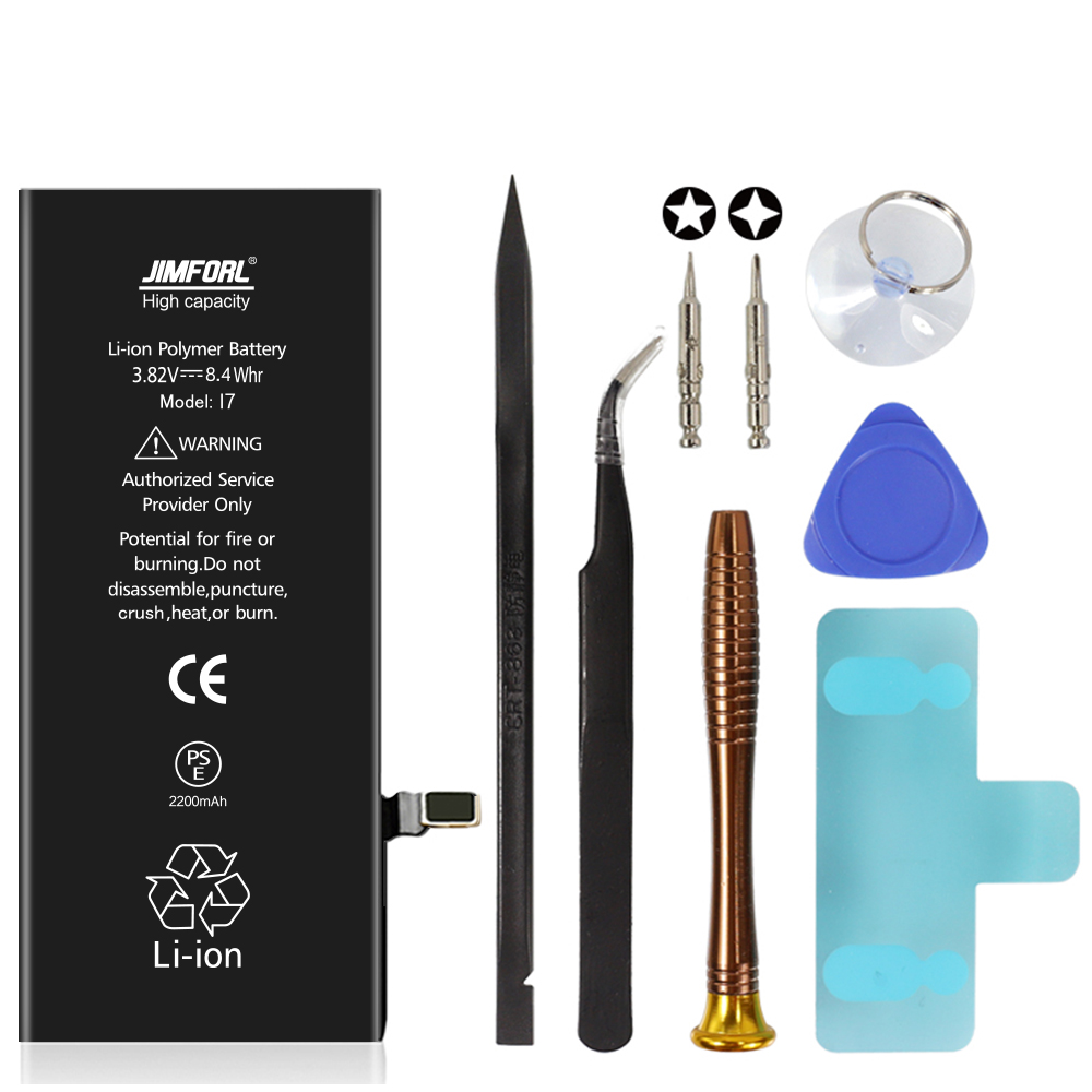 100% совместимый высококачественный литий-ионный полимерный аккумулятор 2200 мАч для iphone7 батареи Батарея iphone 7 внешняя