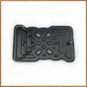 Cintura in lega di zinco con nodo celtico 3D rettangolare color bronzo antico in lega di fibbia produttore in cina - Product Image 3