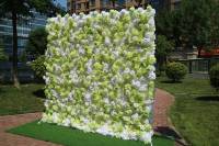 Décor fait main fleur artificielle décorations murales de fond rose artificielle fleur de fond décoration murale de mariage
