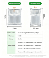 Sacs d'emballage gonflables ECOBAG en film à bulles d'air imperméable pour la pastèque, réduisant les pertes pendant le transport