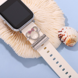 Per <span class=keywords><strong>Apple</strong></span> <span class=keywords><strong>Watch</strong></span> <span class=keywords><strong>44</strong></span> 40mm cinturino in lega di diamanti ciondolo Charms anello accessori 5 pz/set CSS029 - Product Image 6
