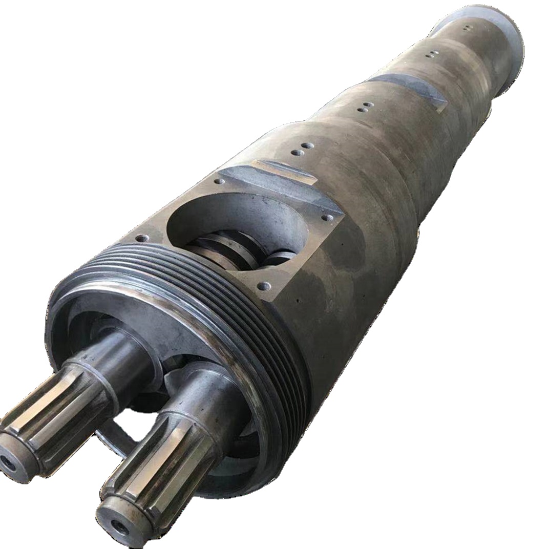 Двойной мини-винт и цилиндр цилиндра 50 мм, двойной шнек для экструдера из пластика и ПВХ