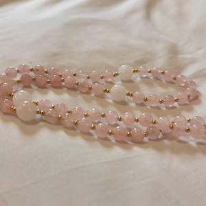 Collier <span class=keywords><strong>de</strong></span> <span class=keywords><strong>prière</strong></span> personnalisé en imitation perle et cristal <span class=keywords><strong>de</strong></span> quartz rose pour la première <span class=keywords><strong>communion</strong></span>, cadeau <span class=keywords><strong>de</strong></span> mariage ou <span class=keywords><strong>de</strong></span> confirmation - Product Image 2